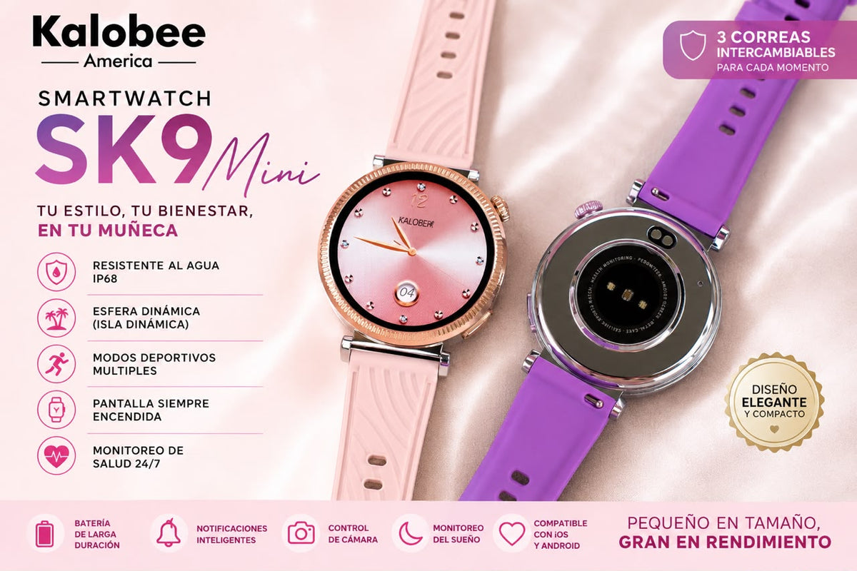 Smartwatch Kalobee para mujer Amoled HY-SK9mini IP68 Waterproof Fitness