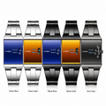 Reloj de Pulsera Poedagar 857 de Alta Calidad con Diseño de Esfera Cuadrada, Correa de Acero Inoxidable para Hombre. Este producto incluye caja.