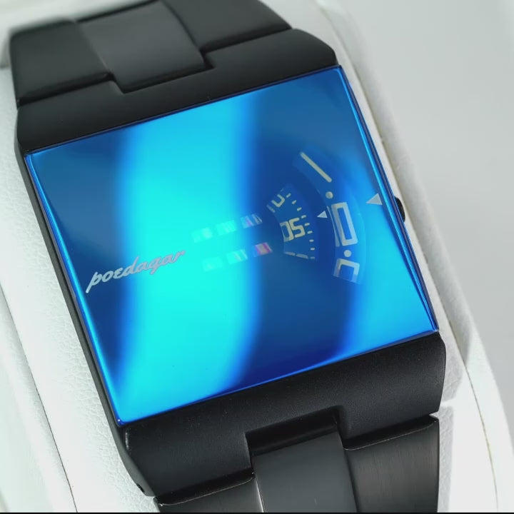 Reloj de Pulsera Poedagar 857 de Alta Calidad con Diseño de Esfera Cuadrada, Correa de Acero Inoxidable para Hombre. Este producto incluye caja.