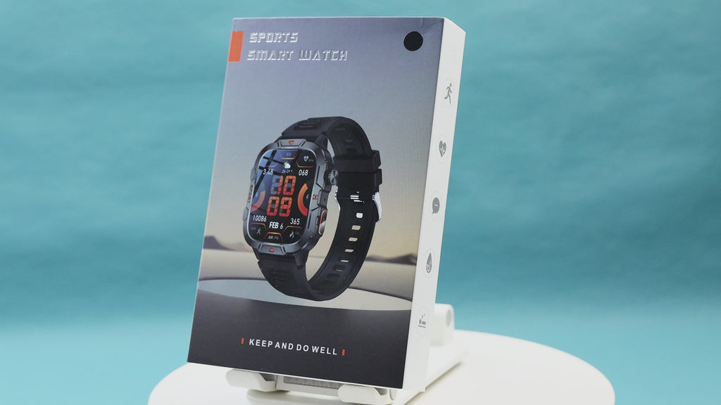 Reloj Inteligente Deportivo para Hombre con Linterna para Exteriores, Pantalla Grande de 1.96 Pulgadas, Smartwatch Impermeable IP68