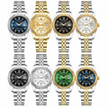 X-GEQCK S6 para reloj de mujer elegante de acero inoxidable de lujo, resistente al agua, reloj de cuarzo luminoso para damas.